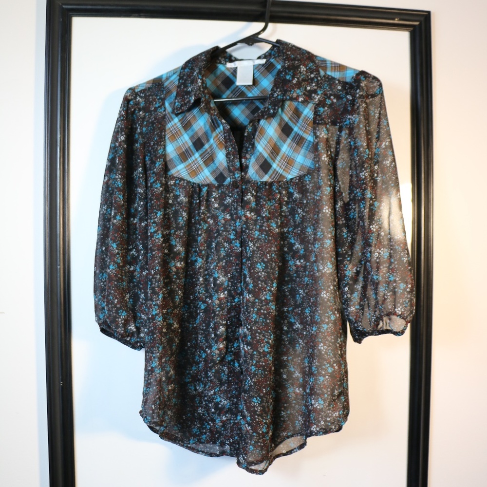 Charlotte Rusee Mixed Stamp Blouse